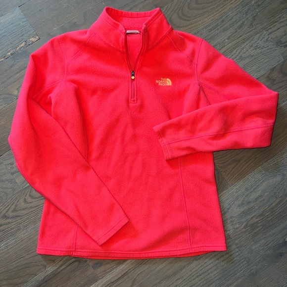 The North Face Orange quarter zip fleece pullover women’s medium - Picture 1 of 5